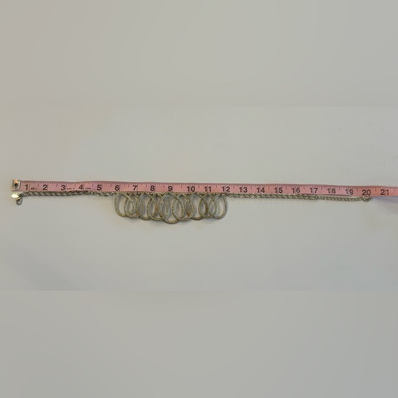 Elegant Gold Tone Teardrop Statement Necklace Chunky Fashion Jewelry. - Picture 4 of 5